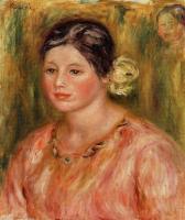 Renoir, Pierre Auguste - Head of a Young Girl in Red